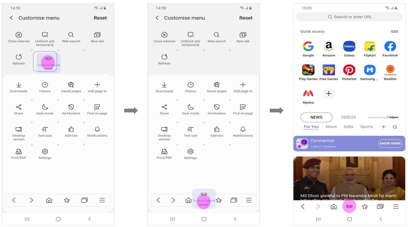 Comment activer la navigation privée sur Android